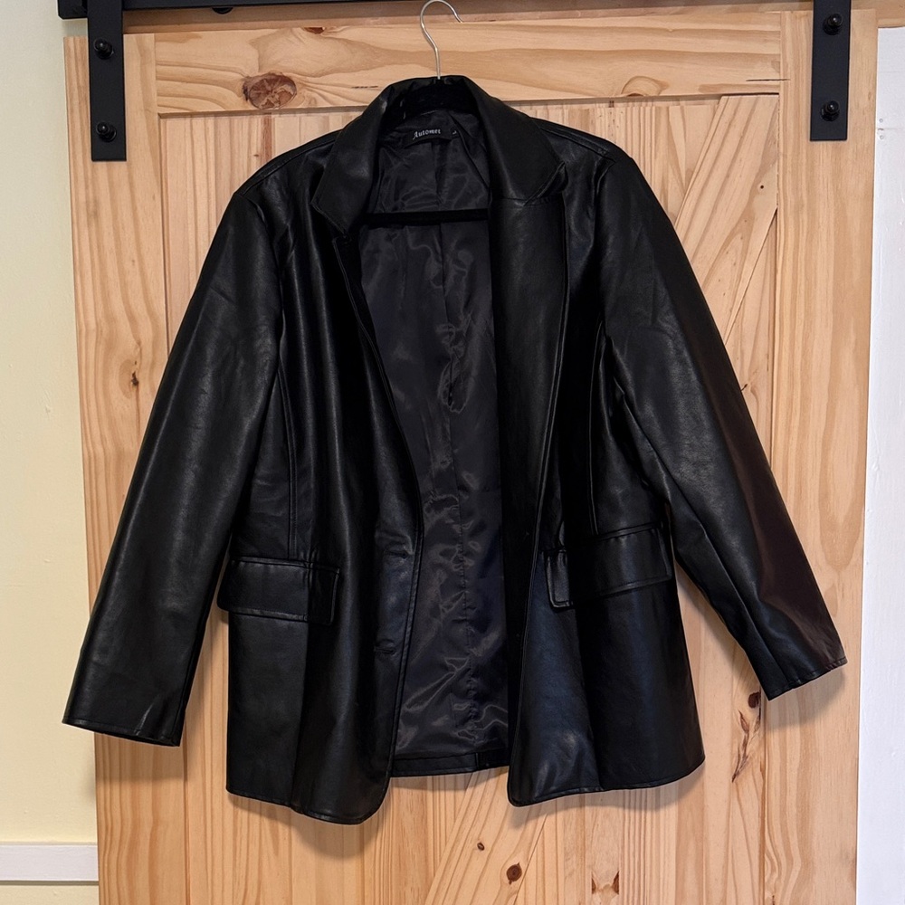 Black Leather Blazer
